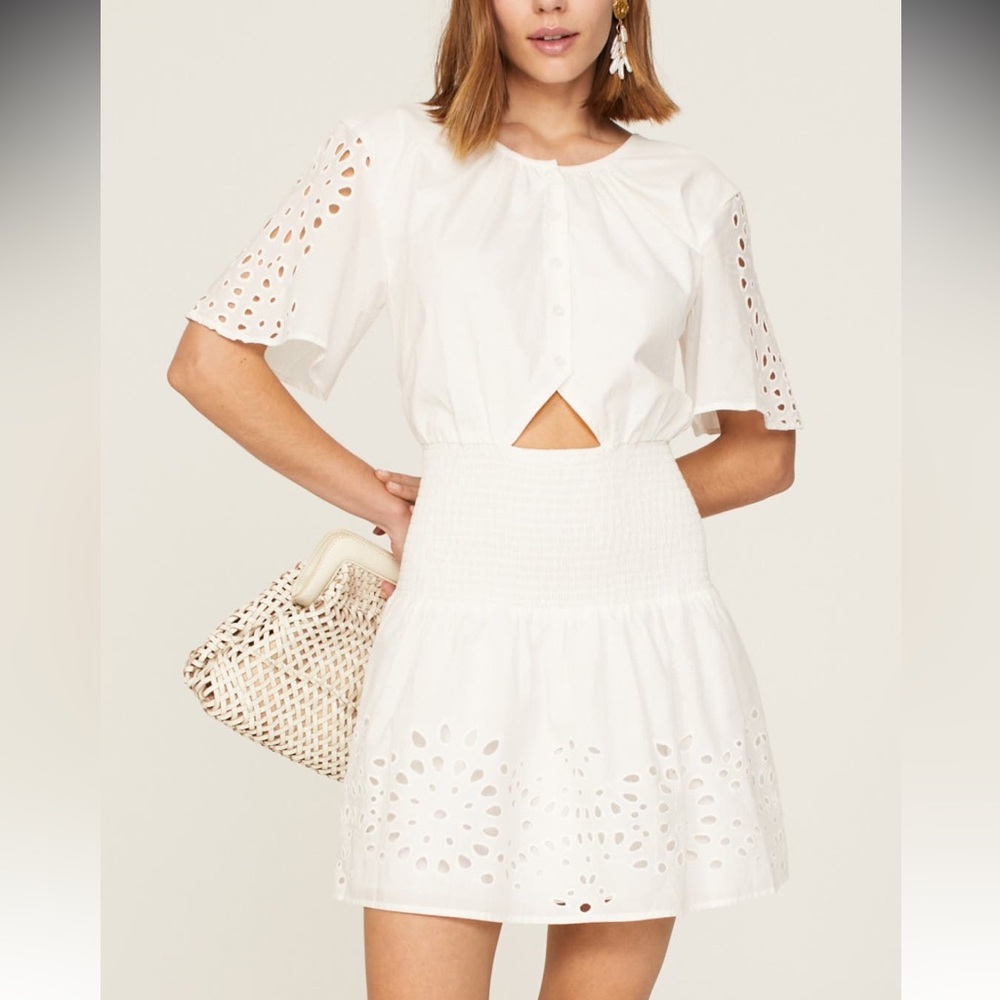 Thakoon Collective Eyelet Smocked Dress